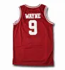 SjZl98 En annan värld Dwayne Wayne 9 Hillman College Theatre Basketball Jersey Red White Stitched # 9