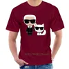 Camisetas Masculinas Funny Karls Casual Tee T-shirt Moda Masculina de Algodão Estampado Curto O-neck Regular 00005
