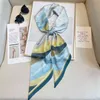 2021 Kobiety Długie Włosy Band Silk Satin Scarf Moda Druku Wstążka Neck Krawat Ręka Wirst Girls Głowy Szaliki Szal Akcesoria