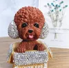 Cardog Decoration Diamond Paper Box Teddy Dogs Creative Ornaments Brown White Pet Fashion Home Cute 6078 Q2