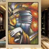 Abstract personage gouden masker canvas posters muur kunst print modern schilderij Noordse kinderslaapkamer decoratie foto