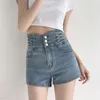 Blue High Taille Denim Shorts Women S Summer Sexy Slim Elasticity Fashion Vintage Y2K Designer Jeans Female 220602