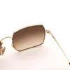 Occhiali da sole firmati da donna di moda Occhiali da sole quadrati da uomo Donna Occhiali da sole da uomo Occhiali vintage Des Lunettes De Soleil con custodia in pelle marrone e