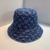 Denim bleu femmes chapeau à large bord concepteur de luxe été seau chapeaux filles hommes Baseball 22 femme bonnets ajusté Fedora Bonnet