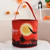 New Halloween Basket Party Supplies Glowing Pumpkin Bag Children's Portable Candy Bag Ghost Festival Tote Bucket Decoration Props SN4632