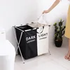 Two Three grids dirty clothes Storage basket Organizer basket collapsible large laundry hamper waterproof home laundry basket T200305d