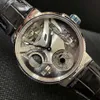 2022 Herrenuhr 6312 Tourbillon Roségoldenes Zifferblatt Automatikwerk Lederarmband Herrenarmbanduhr 44 mm