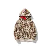 Designer heren dames hoodie populair haaienpatroon Sportwear Camouflage hoodies met ritssluiting van hoge kwaliteit Jas maat M-XXXL -