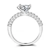 Princesa de alta qualidade 5mm quadrado cúbico anel de zircão feminino clássico ring anéis de casamento jóias de moda feminina