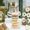 Party Decoration Wood Donut Display Stand Donut Holder Baby Shower Bids Birthday Table Diy Wedding Mariage Favors Supplies Party