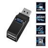 Universal Mini 3 Ports USB 3.0 Hub High Speed Data Transfer Splitter Box Adapter For MacBook Pro PC Laptop Multi-port USB Hubfre