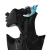 Обруча Houp Huggie Нежная рыба Непончивающая ушная манжета для женщин Серьги синий хвост с серьги для костей обручальные свадебные ювелирные изделия подарки Kirs22