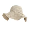 Wide Brim Hats Ladies Hat Spring Straw Retro Touraat Women Summer Luffy Helen Kaminski Pink Beach Woman Raffia HatsWide