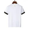 T-Shirts d'été à manches courtes pour hommes, marque en soie glacée, imprimé à carreaux, lettres imprimées, styliste, tendance pour jeunes, 02262B