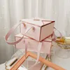 5PCS / Lot Portable Candy Box Förpackning Bröllopsgåvor Box för gäster Baby Shower Birthday Party Chokladkaka Pappersdekoration 220420