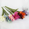 Flores decorativas grinaldas artificiais Iris Flower Branch Spring Decoração de casamento Decoração da casa FLORES SUPLETAS FALSAS DE FESTO FALK