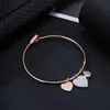 Bangle Rose Gold Stainless Steel Bangles For Women Crystal Charm Easy Hook Can Open Bracelets Bohemia Girls Jewelry Gift 2023Bangle Raym22