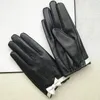 Five Fingers Luvas 2022 Moda Feminina Couro genuíno preto cinza cinza arco ovelha de pele de carneiro de inverno grossa/fino