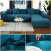 Elastischer Sofabezug aus Polarfleece in L-Form, Jacquard-Couchbezug für Wohnzimmer, Chaiselongue, Stretch-Sesselbezug 220615