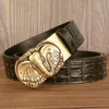 Belts Designer Mens Leisure Belt Europe Party Alligator Pattern Waist Strap British Jeans Accessories Elephant Automatic Buckle Cinto