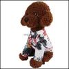 Köpek Giyim Yaz Pet Baskılı Kıyafetler Köpekler Hawaii Çiçek Plaj Gömlek Ceketleri Ceket Yavru Kostüm Kedi Bahar Pıhtısı Otv5p