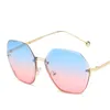 Sunglasses Fashion Rimless Women Designer Gradient Sun Glasses For Female Retro Feminino UV400SunglassesSunglassesSunglasses5821476