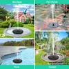 Mini Solar Water Fountain Pool Pond fall Garden Decoration Outdoor Bird Bath Powered Floating 220813