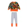 Kids Clothes Suit Girls Autumn Clothing Fashion Casual Big Children'S Letter Sweater+ Leggings Two-Piece Set 220507