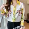 Blouses Shirts Chique stijl Elegant Lente Herfst Tops met lange mouwen Mujerwomensl2mk