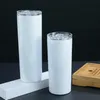 20oz 30oz tumbler boş süblimasyon ince fincan kahve kupaları kapak ve plastik saman bira kupaları deniz nakliye sxa7