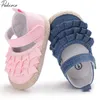 Pierwsze spacerowicze 2023 styl urodzony niemowlę dziewczynki letnia dziecięca buty miękki podeszwy łóżeczko Prewalker maluch przeciwpoślizgowych solidne marszone