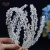 Argento Party Triple Strand Tiara da sposa Diamanti Barocco Copricapo da sposa Corona di strass con gioielli Accessori per capelli Corone nuziali Copricapo HP382