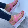 Sandaler kvinnor 2022 plattform för sommarkilar skor klackar sandalias mujer lyxiga flip flops
