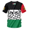 OGKB 아시아 크기 3D 팔레스타인 티셔츠 무료 팔레스타인 플래그 프린트 폴리 에스터 캐주얼 짧은 슬리브 셔츠 맞춤형 남자 의류 도매 220619