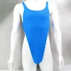 جسم الرجال رجال الأسود ثونغ يوتار عميق U ظهر نايلون نايلون spandex قليلا thort