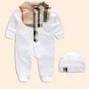 Summer Rompers Fashion Brand Style Newborn Baby Clothes 3 Pcs Set Cotton Letter Long Sleeved Toddler Baby Boy Girl Romper
