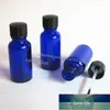 360 x 20mlコバルト青いガラス化粧品包装容器ガラス瓶の爪Polysのためのブラシキャップその他の油詰め替え可能