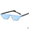 Thug Life Mosaic Lunettes de soleil pour hommes 8 Bit Coding Pixel Trendy Cool Super Party Funny Vintage Shades Eyewear 220629