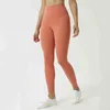 Moda Tikto Fleece Lu Yoga Leggings feminino Pro Skin Skin Nine Minute Minute Colo