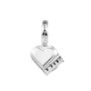 Authentic 925 Sterling Silver Beads Grand Piano Heart Dangle Charms Fits European Pandora Style Jewelry Bracelets & Necklace DIY Gift For Women 799101C01