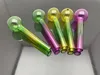 Colorful thickened bubble glass straight pipe hookah