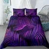 Bedding Sets Folhas de palmeira Conjunto de brophases de tampa de edredão para o quarto de casa Cama de luxo 2 3pcs Bohemian Comorterbedding181b