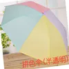 Colorido transparente Long Rectivo paraguas Automática Rainbow Black Rainbow Logotipo personalizado Umbrella Water Itray 8 Umbrellas de hueso BBA13376