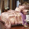 Luxus 2 oder 3pcs Spitzenbettwäsche Set Hochwertiger Satin Jacquard Bettbedeckungssätze 1 Quilt + 1/2 Kissenbezüge Twin Queen King King