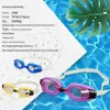 Transparente Schwimmbrille mit Nasenclip, Ohrstöpsel, Erwachsene, Kinder, Kinder, flach, leicht, für Männer und Frauen, Taucherbrille, Großhandel G220422