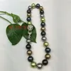 Chains Huge 16mm Genuine Multicolor South Sea Shell Imitation Pearl Necklace 19'' Crystal ClaspChains ChainsChains