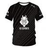 Herr T-shirts Tryck G2 E-Sport Team Uniform Herr Kortärmad O-ringad T-shirt Snabbtork Sommar Utomhus Streetwear Fritidskläder Herr