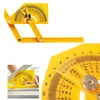 Transferidor de plástico preciso para medir as ferramentas de medição de madeira do AngleProtractor interno/externo