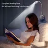 LED LED Wall Light, Lampka łóżka z wtyczką Przewodowa do sypialni nocą, Elastyczne Gęsienek Książka Reading Light H220423