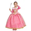 Meninas Aurora Dress Halloween Cosplay Beleza adormecida Princesa Vestidos de Natal Festa de aniversário Presente de aniversário 220721